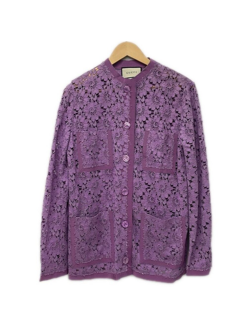 Gucci Jacket M Purple Long Sleeve Lace Spring Fall 40